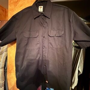 Mens size XL long Dickies work shirt black